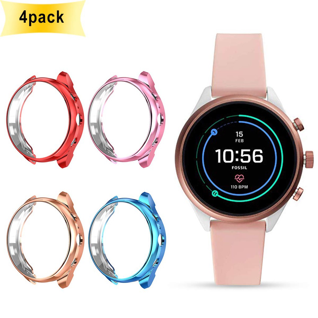 Teo Fossil Sport Smart Watch 41mm Tpu Screen Protector Case Cover Fit For Ftw6024 Ftw6027 Ftw6051 Ftw6052 Ftw6053 Ftw6028 Shopee Malaysia