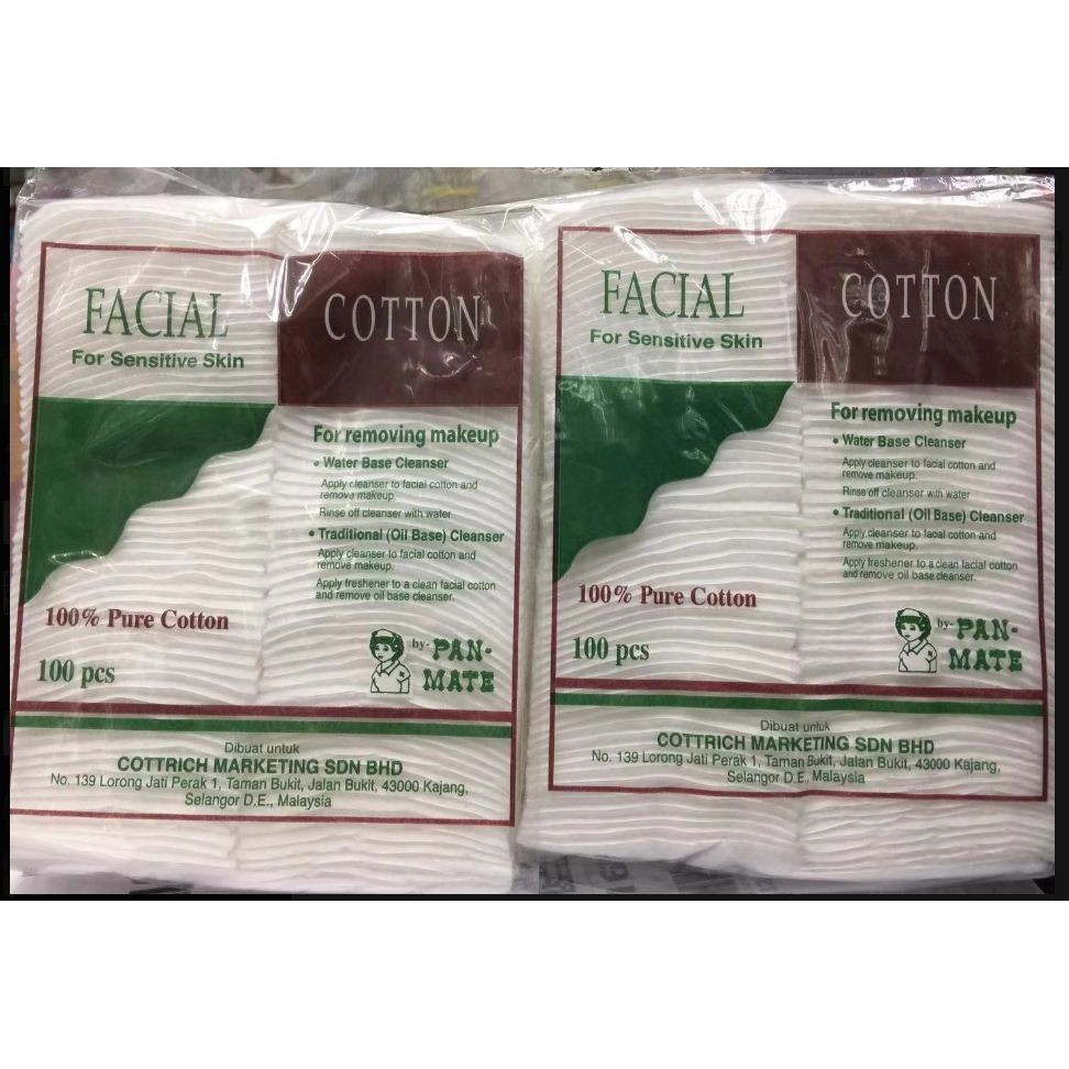 PANMATE FACIAL COTTON FOR SENSITIVE SKIN 100PCSX2 Shopee Malaysia