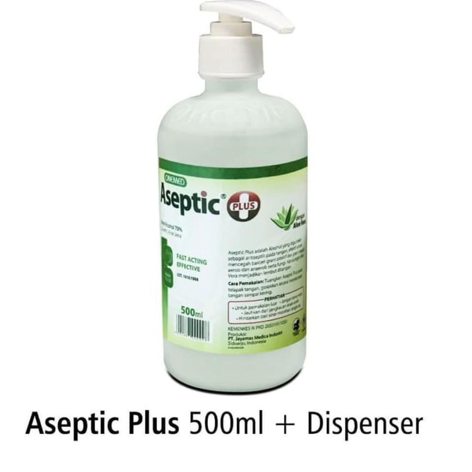 Aseptic Plus 500ml Liquid Hand Sanitizer & Onemed Dispenser (Code 1893