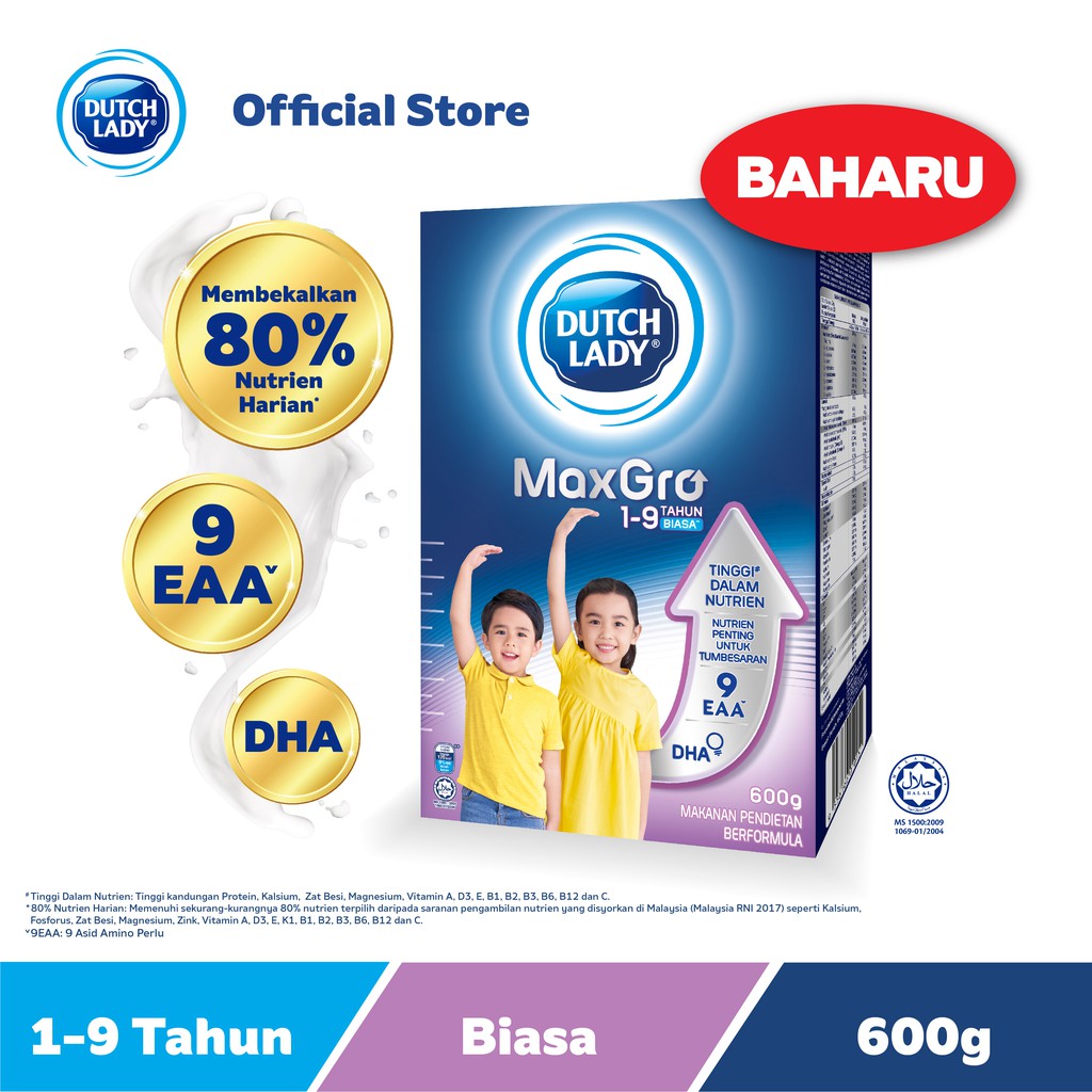 Dutch Lady Maxgro 1 9 Years 600g Shopee Malaysia