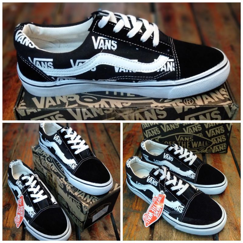 vans old skool logo print