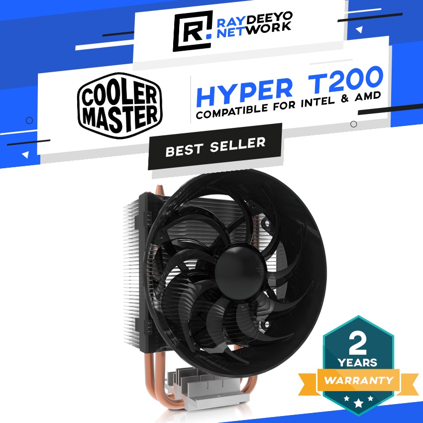 Cooler Master Hyper T200 Air Cooler High Airflow And Minimized Noise Shopee Malaysia 1633