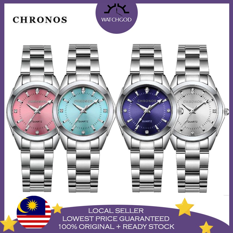 Original Chronos Iconic Silver Luxury Japan Movement Classic Stainless Steel Women Ladies Watch Jam Tangan Wanita Shopee Malaysia