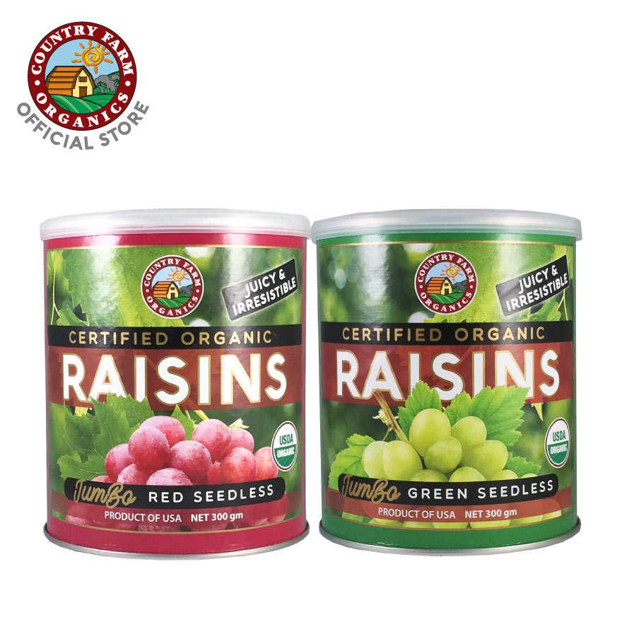 PROMO TWIN PACK Country Farm Organics Certified Organic Jumbo Raisin
