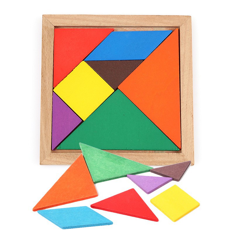 Multi Durable Wooden Puzzle Jigsaw Intelligent Tangram Brain Teaser Educational Toys Kids Reliable - Image 2
