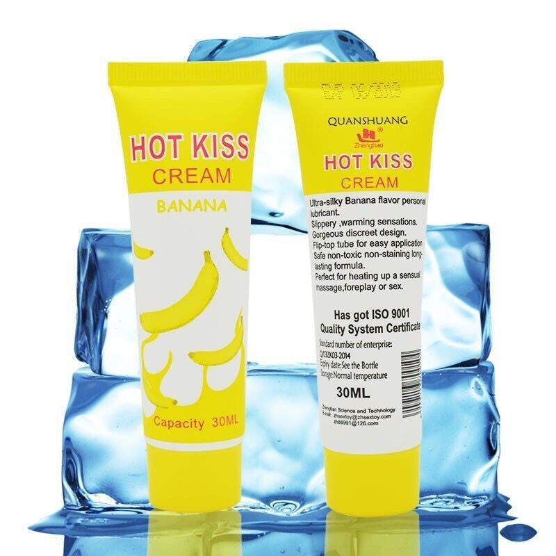 Hot Kiss Cream Banana Flavor Edible Sex Lubricant Anal Lubricant Adult Sex Product 30ml Shopee 