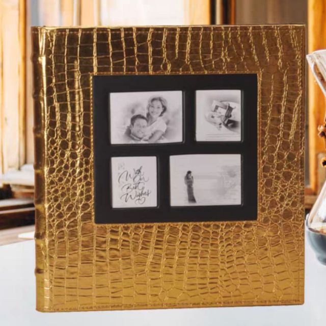 Leather Photo Album Interstitial Family 4R/4D Large-Capacity Korean Version Of The Creative Simple Memorial Album