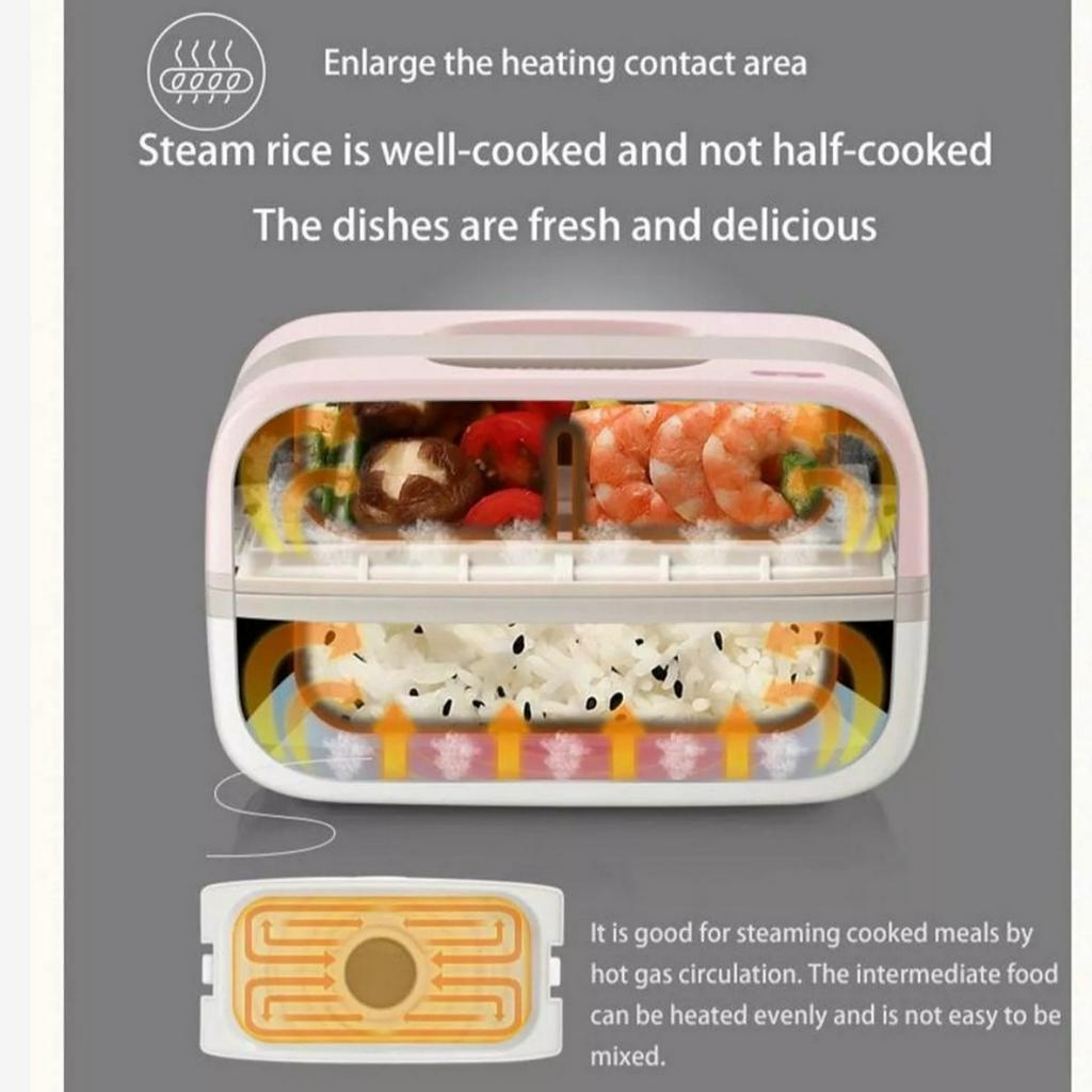 Bear Electric Lunch Box Heating Stainless Steel 2Layer (1L) DFHB10J2