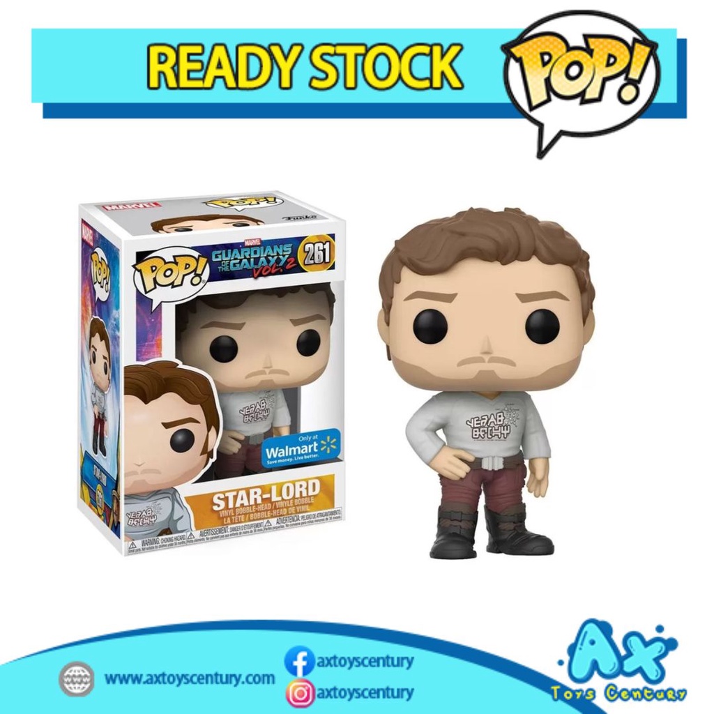 Funko Pop! Guardians of the Galaxy 2 - Star-Lord with Gear Shift Shirt #261 Exclusive
