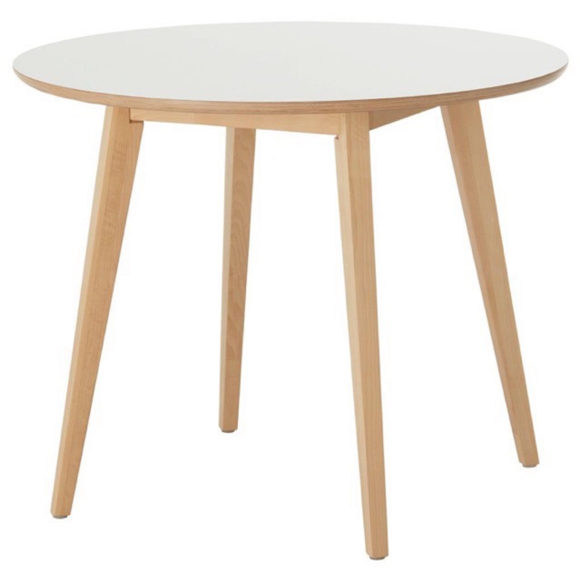 Ikea Nordmyra Round Table Ready Stock White Birch Veneer Shopee Malaysia