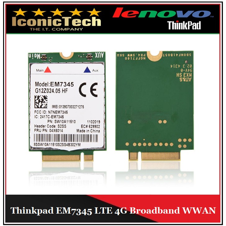 Lenovo Thinkpad EM7345 LTE 4G Broadband WWAN For X240 X250 T440 T440P