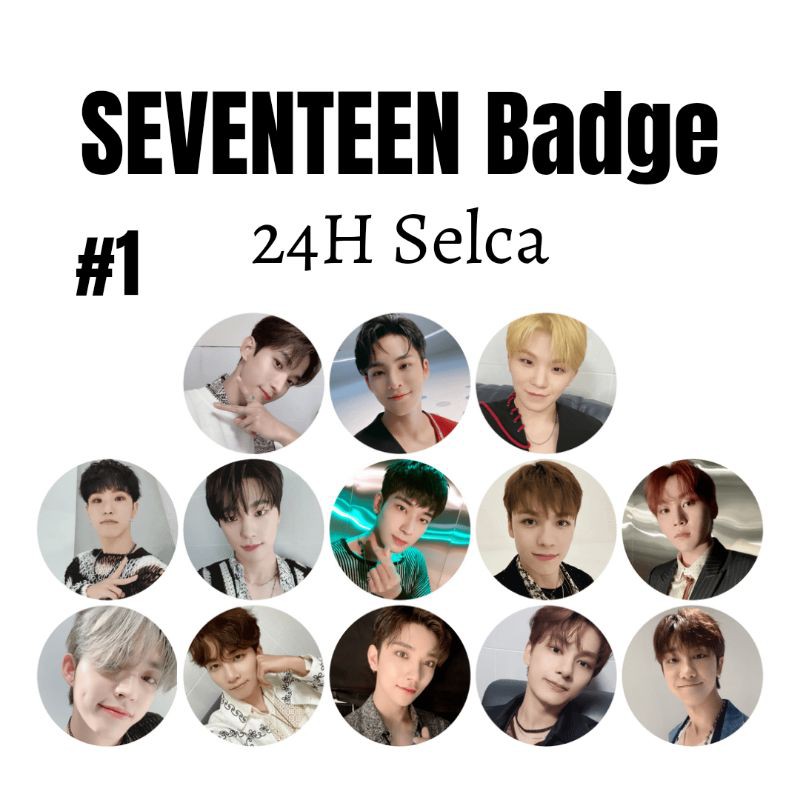 [READYSTOCK] Kpop SEVENTEEN Hd Round Badge Dutch Button Pin photo (58mm) 24h heng garae an ode semicolon album carat svt