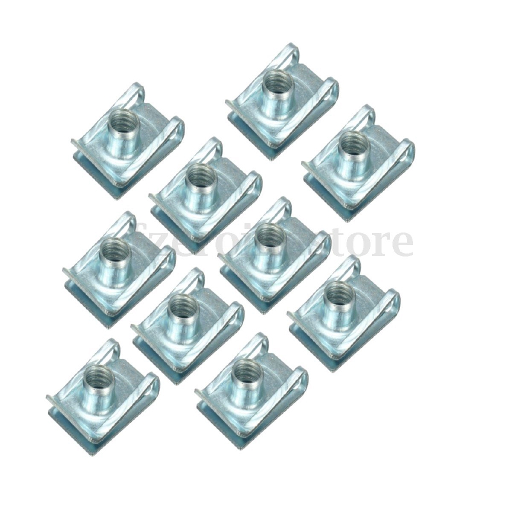 10x Screw Grommets Insert Expanding Nuts Lock Clips Fits into 8mm Square Hole