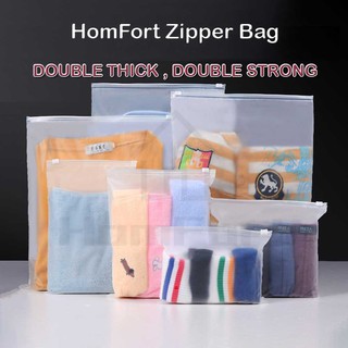 Image of Double Matte Zip Lock Bag Plastic Zip Bag Zipper Bag Packaging Bag Travel Clothes Organizer Storage