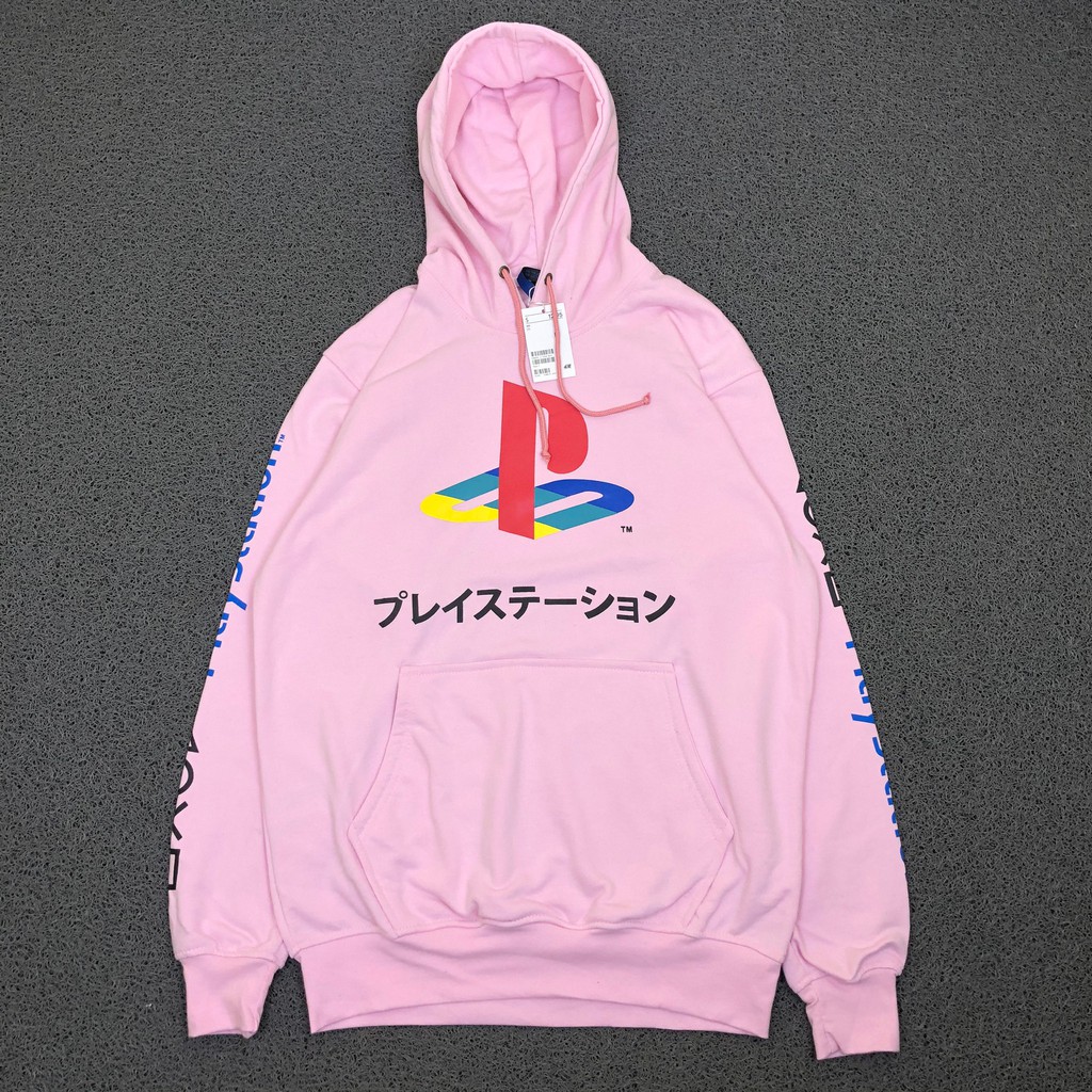 pink japanese playstation hoodie