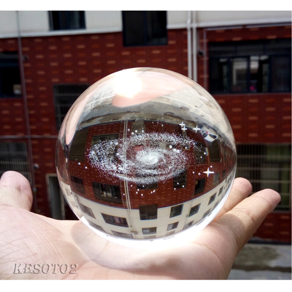 80mm Clear Galaxy Glass Crystal Ball Science Project Kit Photography Props