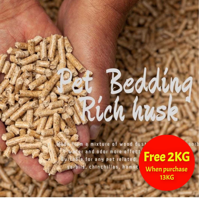 1KG RICE HUSK/ Wood Pellets CAT LITTER / PET TOILET / Bedding for Cat