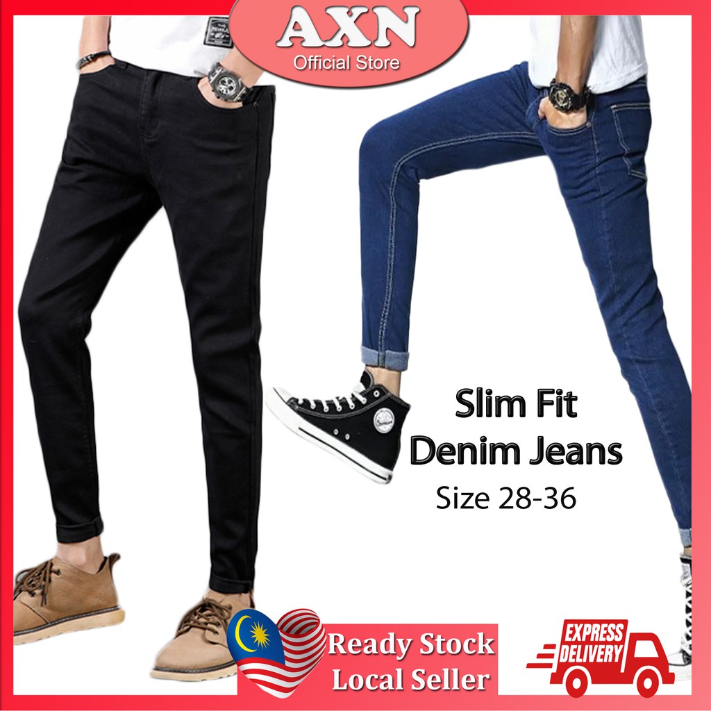 AXN Men's Jeans / Slim Fit Jeans Skinny Jean / Seluar Jeans Lelaki ...