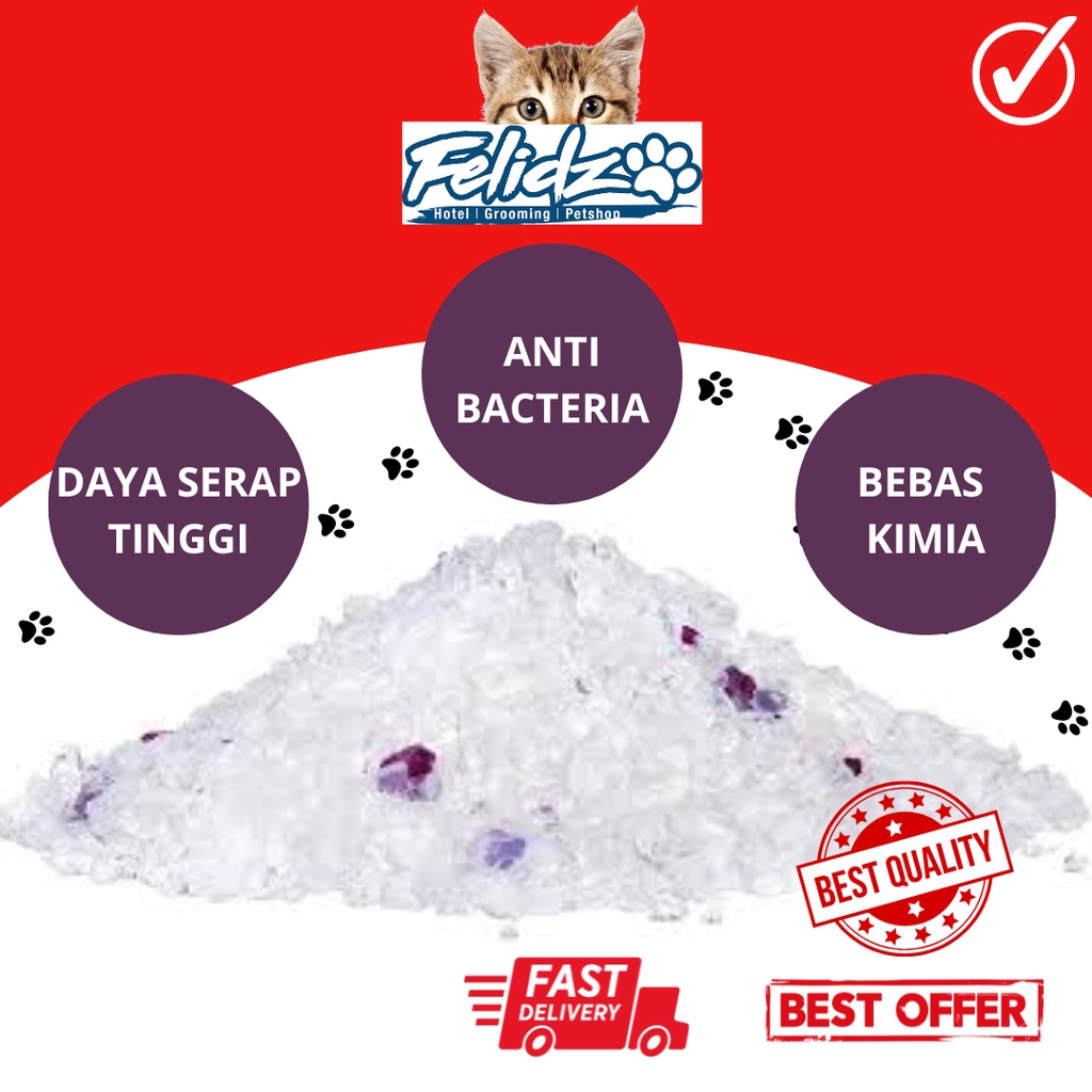 PASIR CRYSTAL SILICA CAT LITTER 10 X 1 KG PACK (10KG) Shopee Malaysia