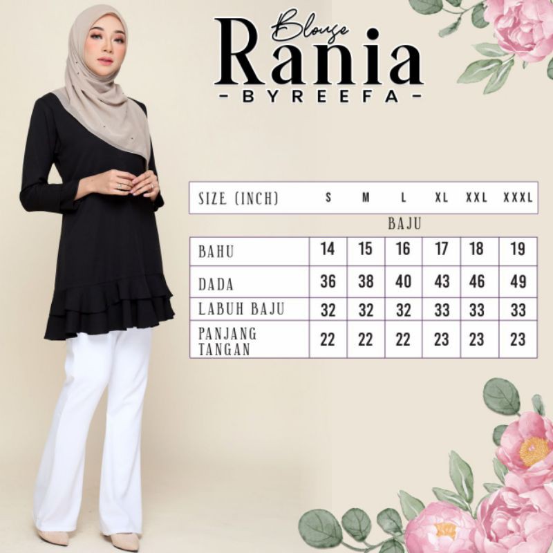Byreefa Rania Blouse Ropol Bawah Baju Muslimah Fashion Nursing Butang Tangan Baju Shopee Malaysia