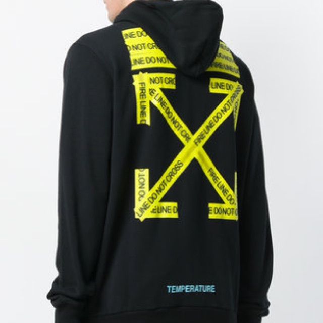 off white tape hoodie