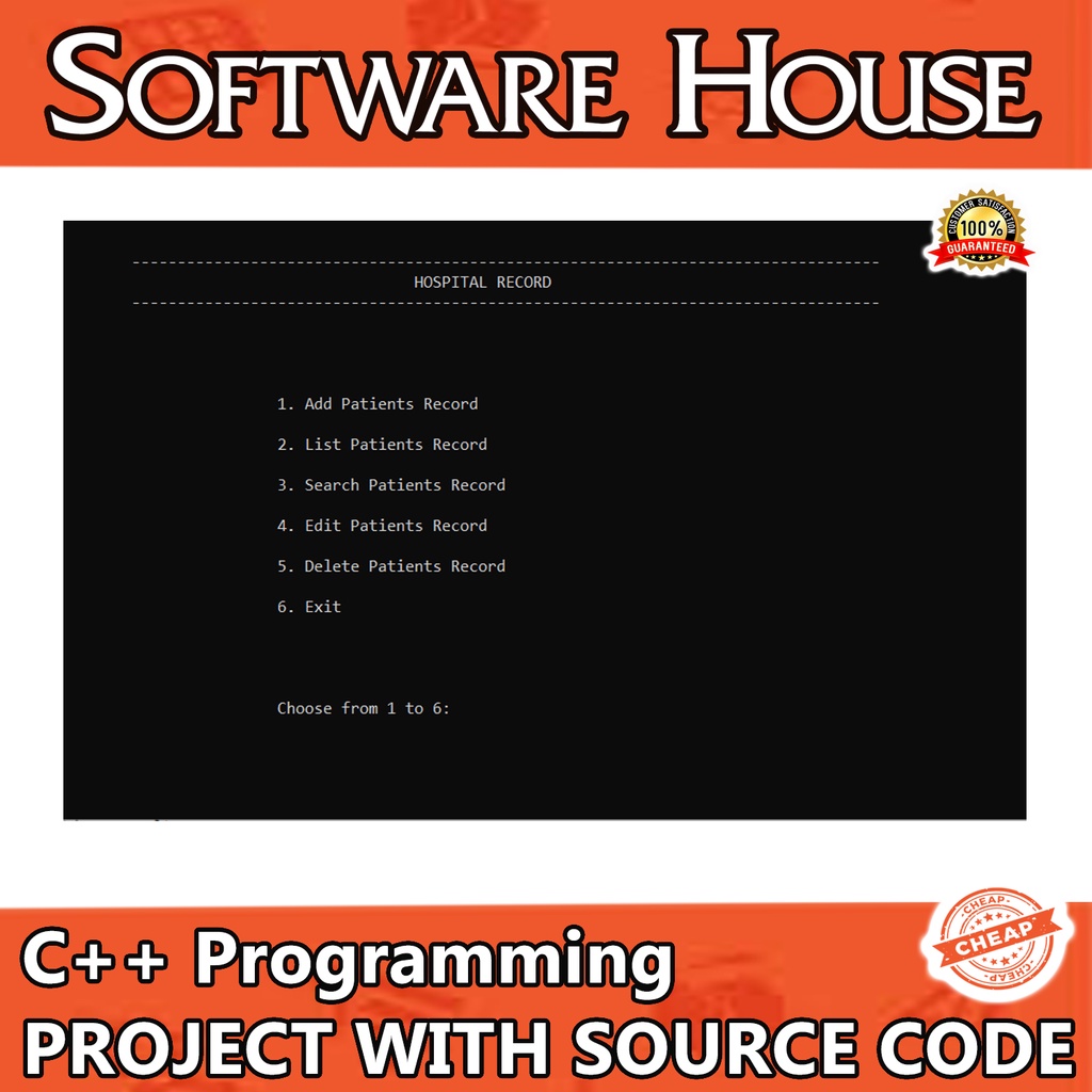 Hospital Record System In C++ Programming Project with Source Code