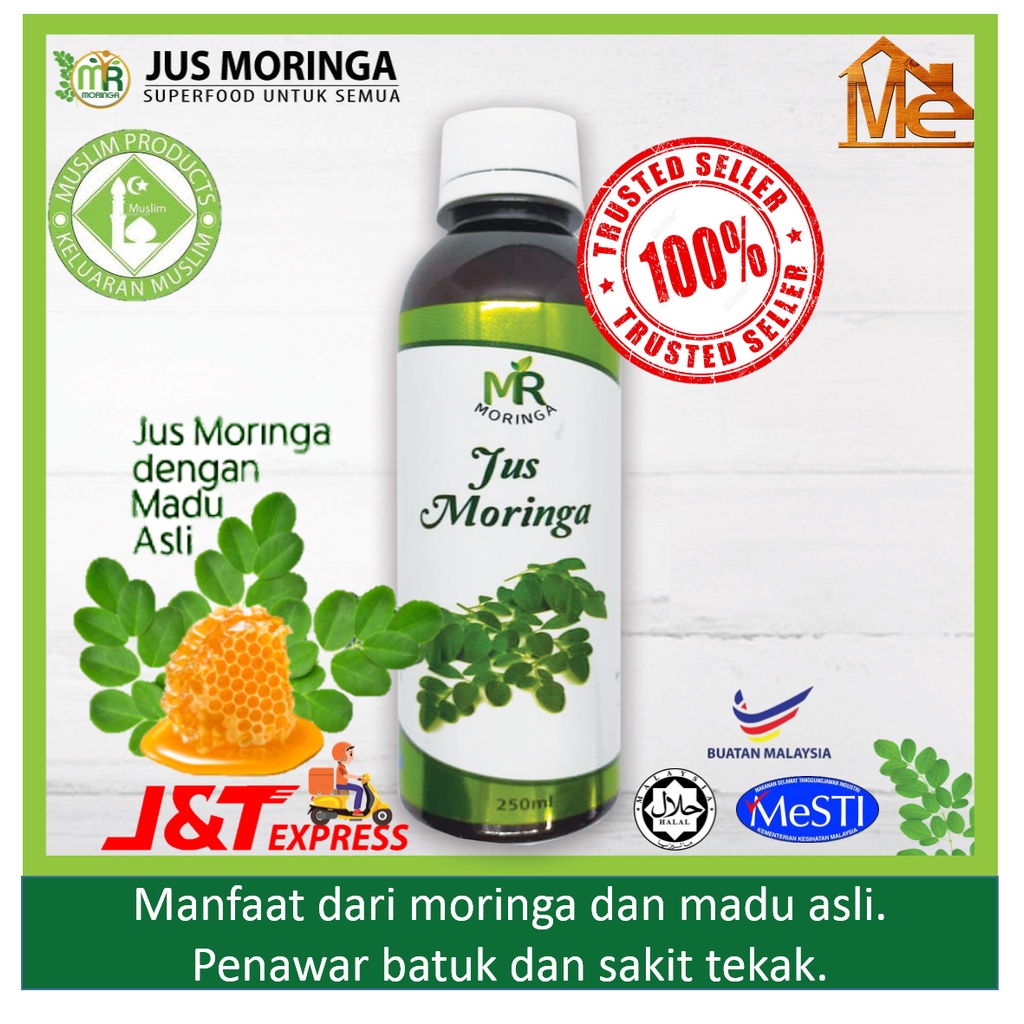 Ready Stock Jus Mr Moringa Dengan Madu Asli Penawar Batuk Selsema Semput Cair Kahak Asma Dan Resdung 250ml Shopee Malaysia