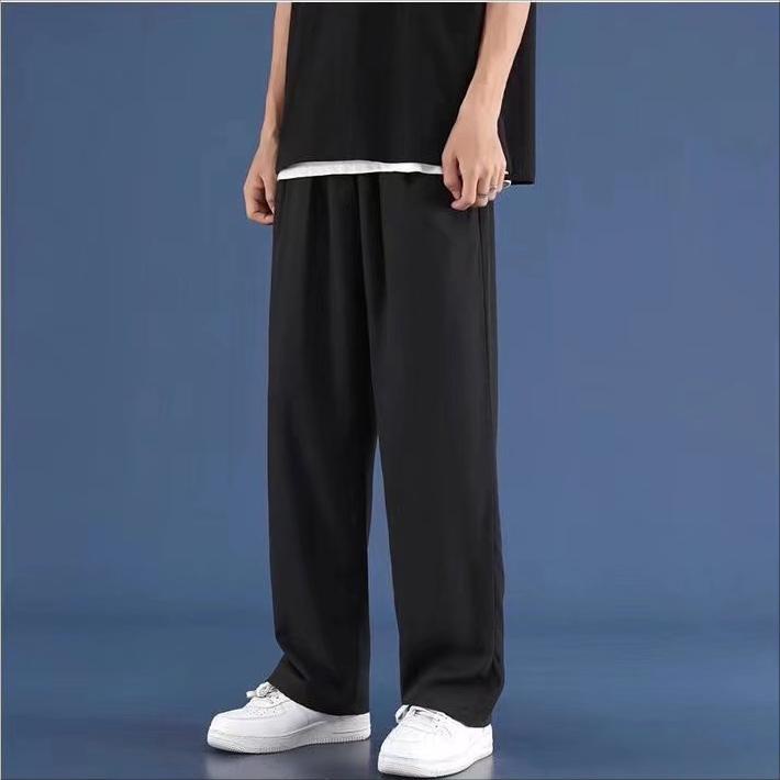 （size M-8XL）Fashionable Hip-Hop Street Stitching Color Elastic Waist Loose Sportswear Trendy Boys Plus size Men's Women'