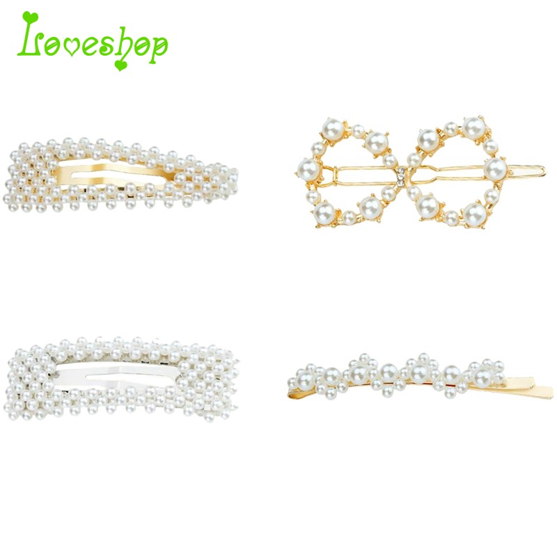 Pearls Hair Clips For Women For Girls Decorative Hair