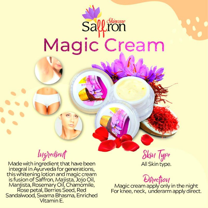 SAFFRON SKINCARE ORIGINAL ULTRA BRITENING MAGIC CREAM - ORGANIC WITH AYURVEDIC AND NATURAL INGREDIENTS