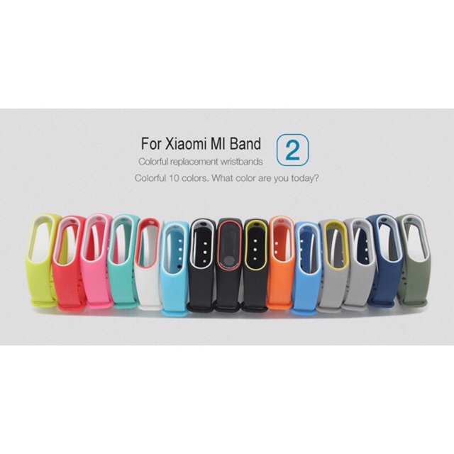 Silicone Replacement Mi Band 2 Strap Smart Wristband M2 MiBand 2 (MIX COLOR)