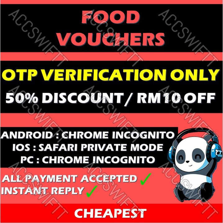 Buy Food Panda Voucher Account Verification Code Otp Tac Seetracker Malaysia