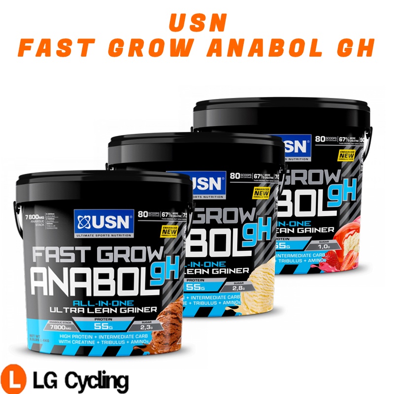 USN Fast Grow Anabolic Lean Weight Gainer Mass Protein Powder 4KG Shopee Malaysia