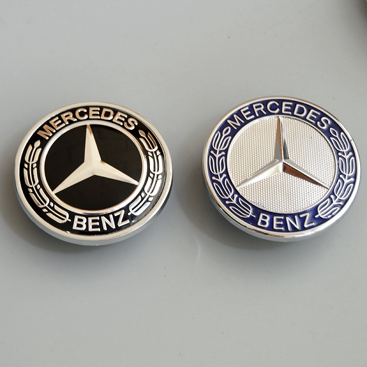 Emblem Blue Silver Sign Engine Hood Genuine Mercedes Benz