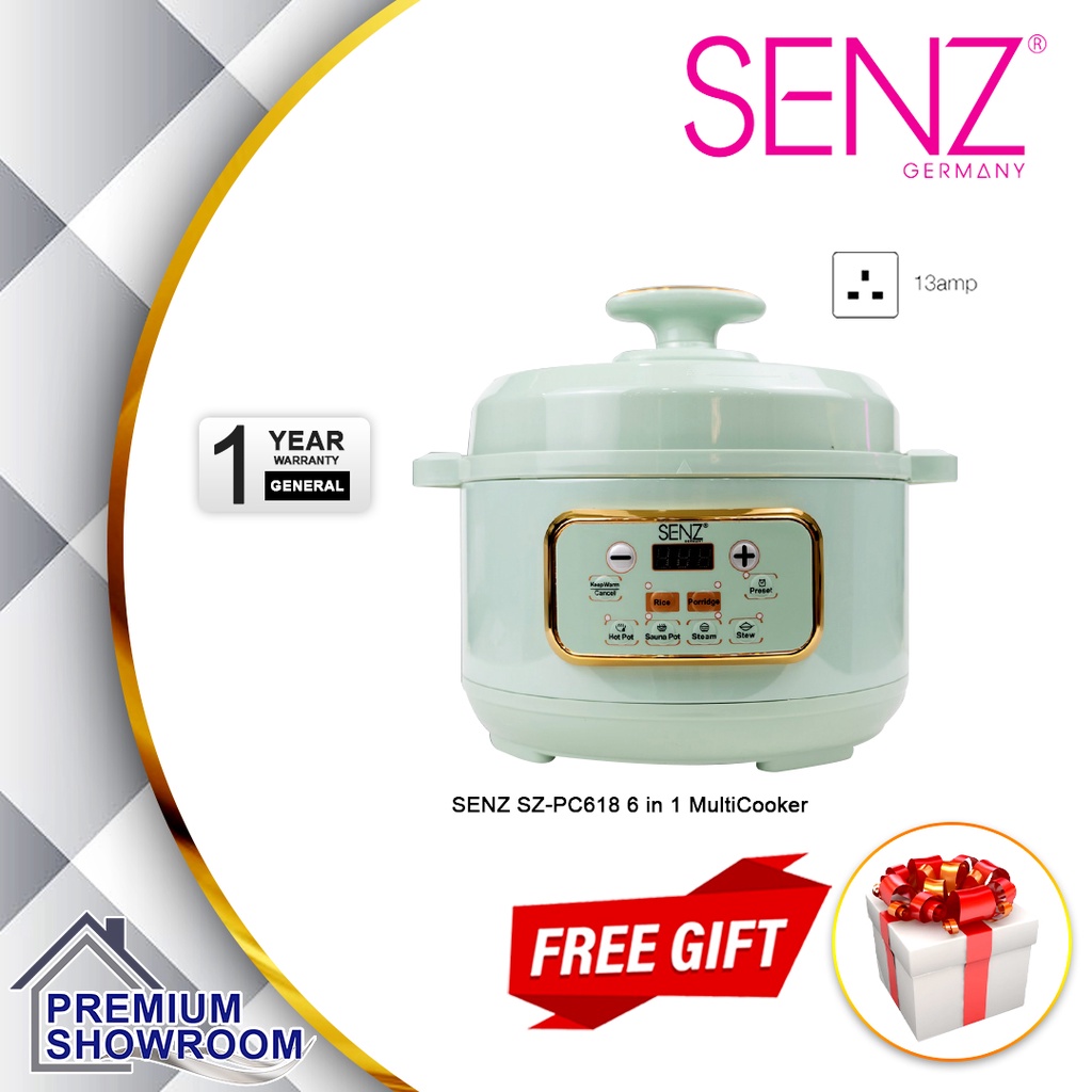 SENZ SZPC618 6 in 1 MultiCooker with Pressure Cooker Function Shopee