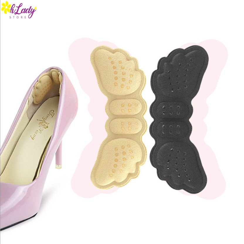 Heel Cushion Inserts for Loose Shoes 3D bufferfly Anti Slip Prevents