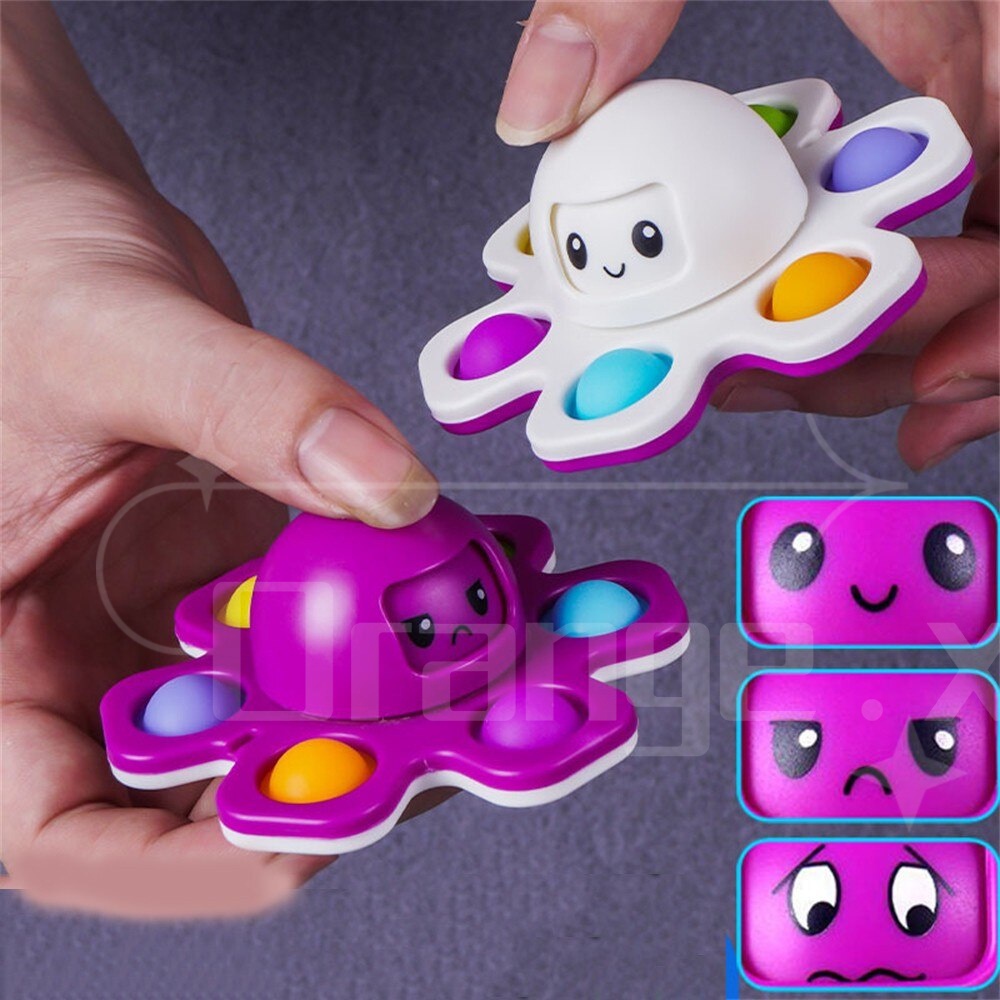 Pop It Fidget Toys Bubbles Anti Stress Relief Toys Flip Octopus Stress Relief Fidget Spinner Child Adult Sensory Autism