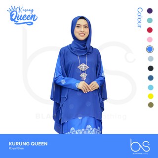  Baju  Kurung  Moden  KURUNG  QUEEN CAPE Royal  Blue  with 