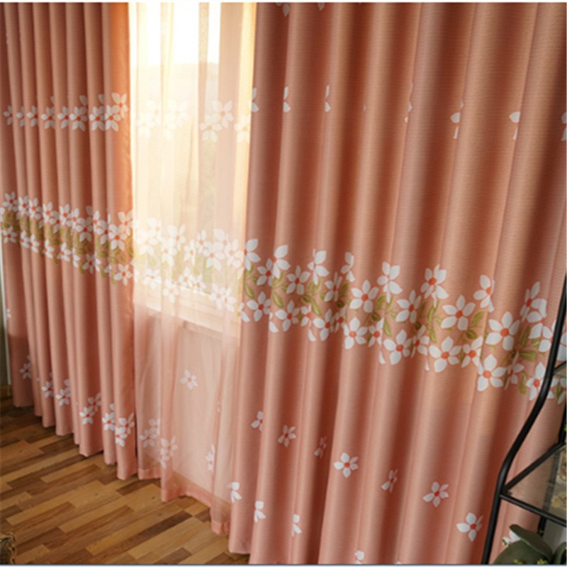 Luxury Floral Curtains Drape Printed Door Window Curtain For