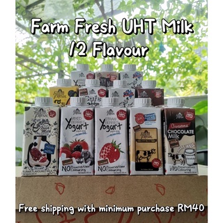Farm Fresh UHT Milk 200ml (13 Flavor) / Chocolate / Kurma / Yogurt / Soy Milk / Almond Milk / Oat Milk / Cafe Latte / So