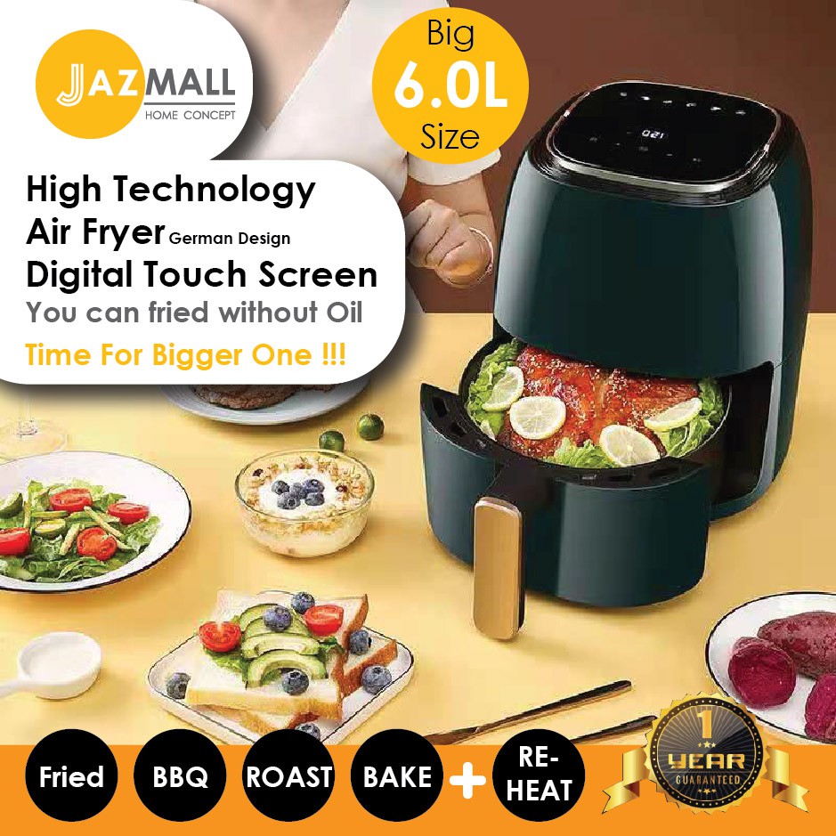 Air Fryer Household Multi-Function Large-Capacity 4.5L / 6.0L Healthy Soothless Fryer Deep Frying Pan Air Fryer