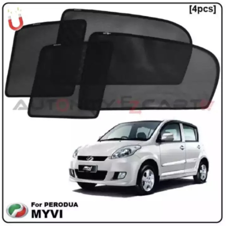 Perodua Myvi Old Magnetic Clip On Smart Shade Uv Proof Heat Proof Car Door Window Sun Shades 4pcs