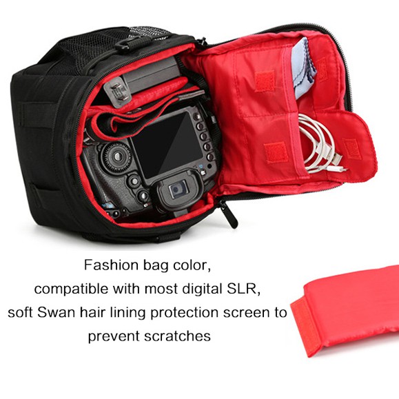 camera bag with tripod holder