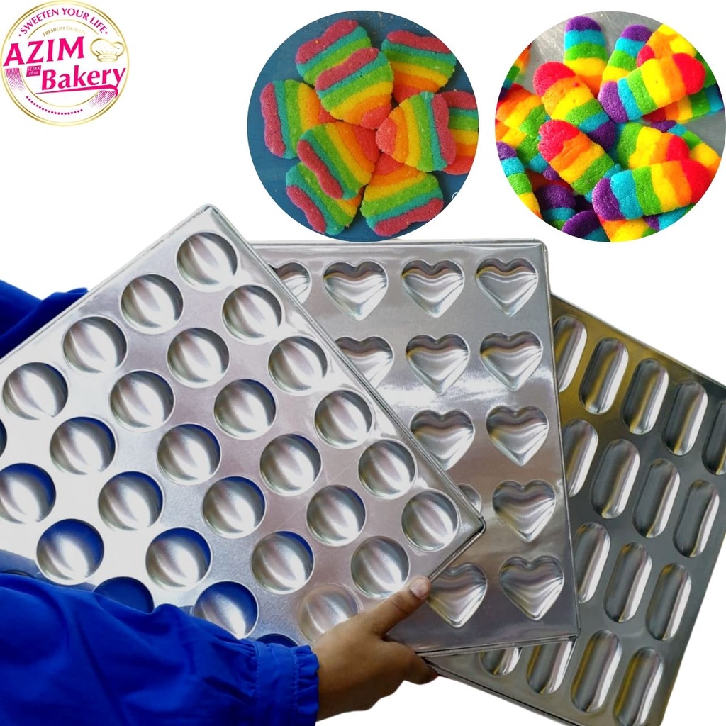 Acuan Lidah Kucing | Acuan Biskut Rainbow Loyang Biskut Pelangi | Acuan Biskut Love Acuan Biskut Pelangi | Acuan Biskut