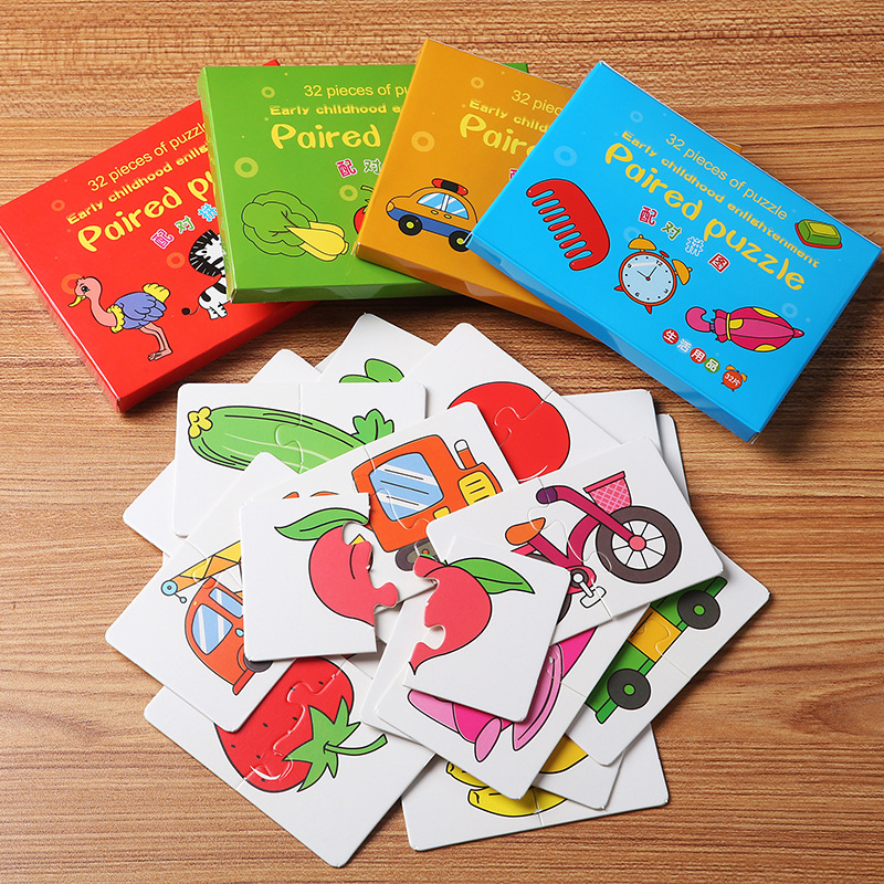 Versatile Must 32pcs Baby King Paired Puzzles Set Stationery Early Learning Educational Montessori Toys - Image 5