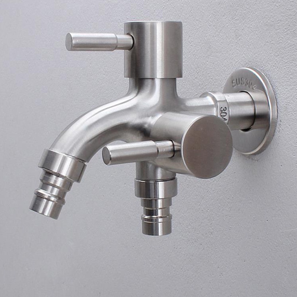 304 Stainless Steel Double Tap Multifunctional Stainless Steel Tap Two