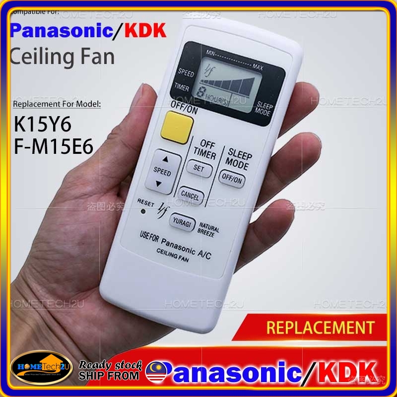 Oem Panasonic Kdk Ceiling Fan Remote Control Replamcent For K15y6 F M15e6 Yuragi