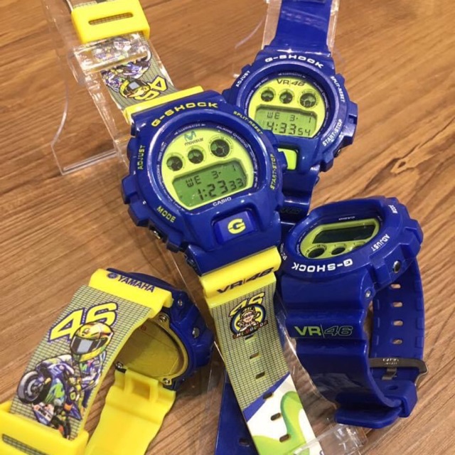 G Shock Dw6900 Vr46 Rossi Yellow Color Digital Function Shopee Malaysia