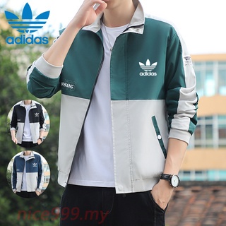 HOT SELLERSpring and autumn sports jacket men's windbreaker stand collar jacket fashion trend couple three bar jacket Baseball Jacket