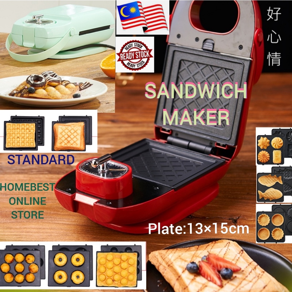 New:Electric Sandwich Maker Waffle Maker Mini Grilling Panini Baking Plates Toaster Breakfast Machine For Home House